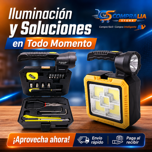 Linterna Solar + Herramientas