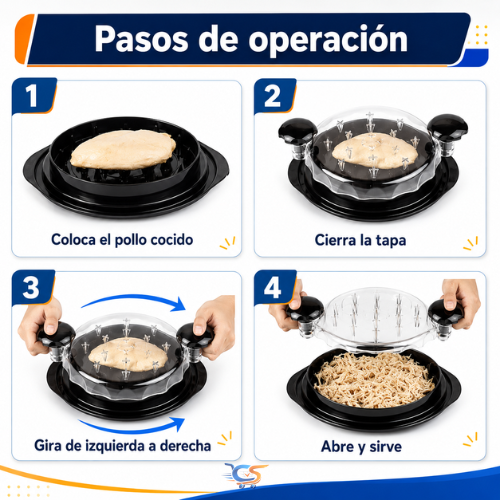 Desmenuzador Manual de Pollo y Carne
