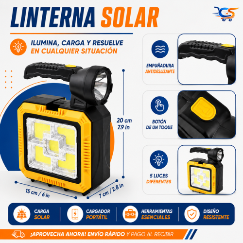 Linterna Solar + Herramientas