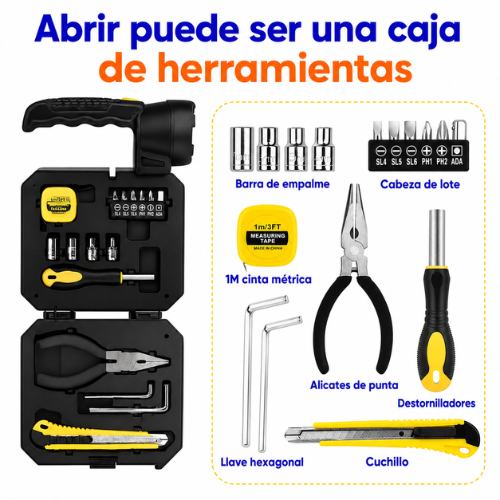 Linterna Solar + Herramientas