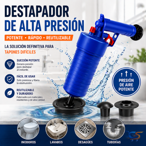Pistola Destapa Baño y Desagües