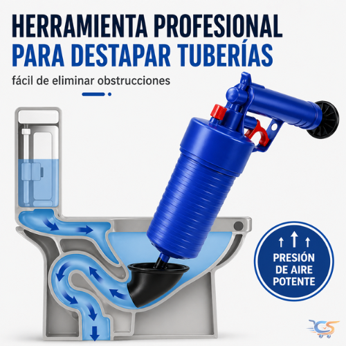 Pistola Destapa Baño y Desagües